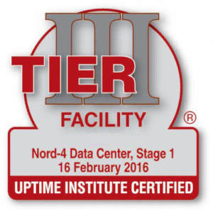 Сертификат первой очереди дата-центра NORD‑4 по стандарту Uptime Institute Tier III: Facility